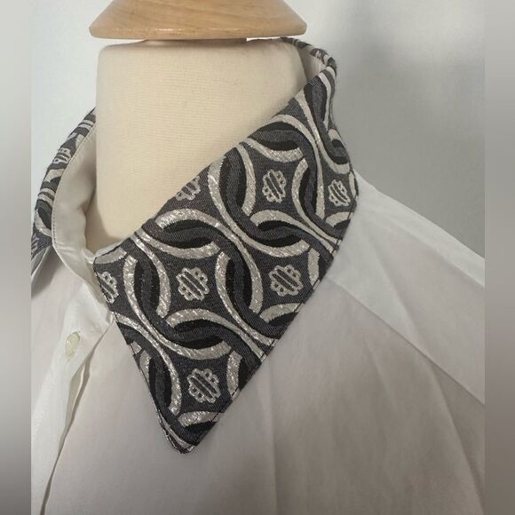 Maje Cipaje Jacquard Contrast Womens 100% Cotton Button Down Shirt- White large - Picture 4 of 12